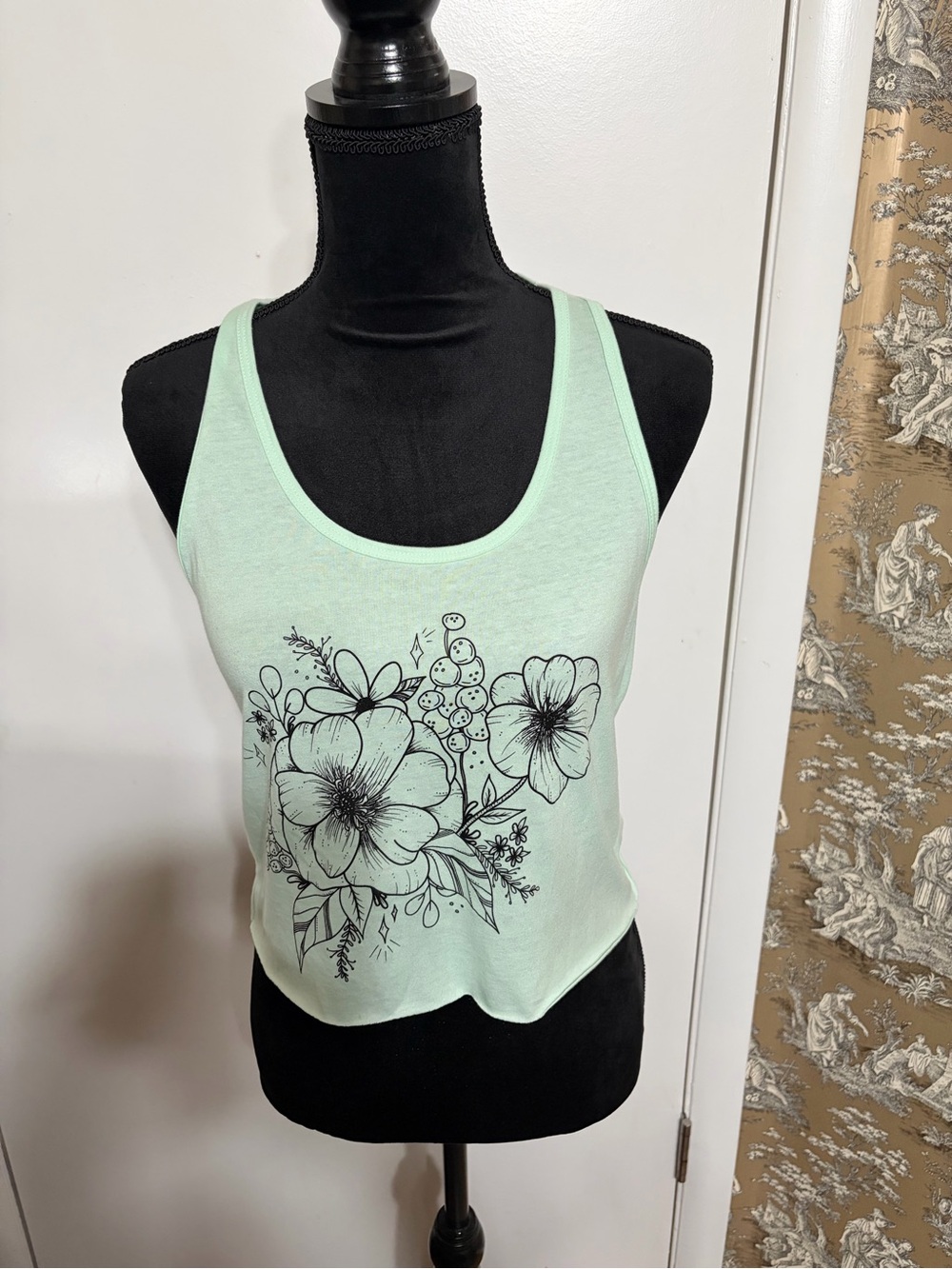 EXCLUSIVE LIMITED Artwork RACERBACK CROP TANK TOP One of a kind! Only 1 left
